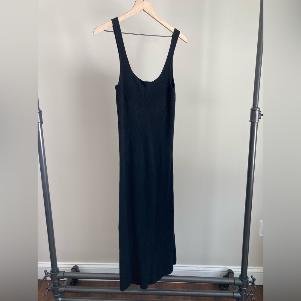 Black Knit Bodycon Dress - soft